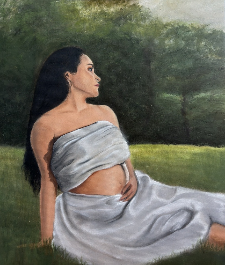 Custom Painting (0-1 figures / landscape, 8"x12" / A4 size, Public — share my timelapse on TikTok & Instagram (€50 off))